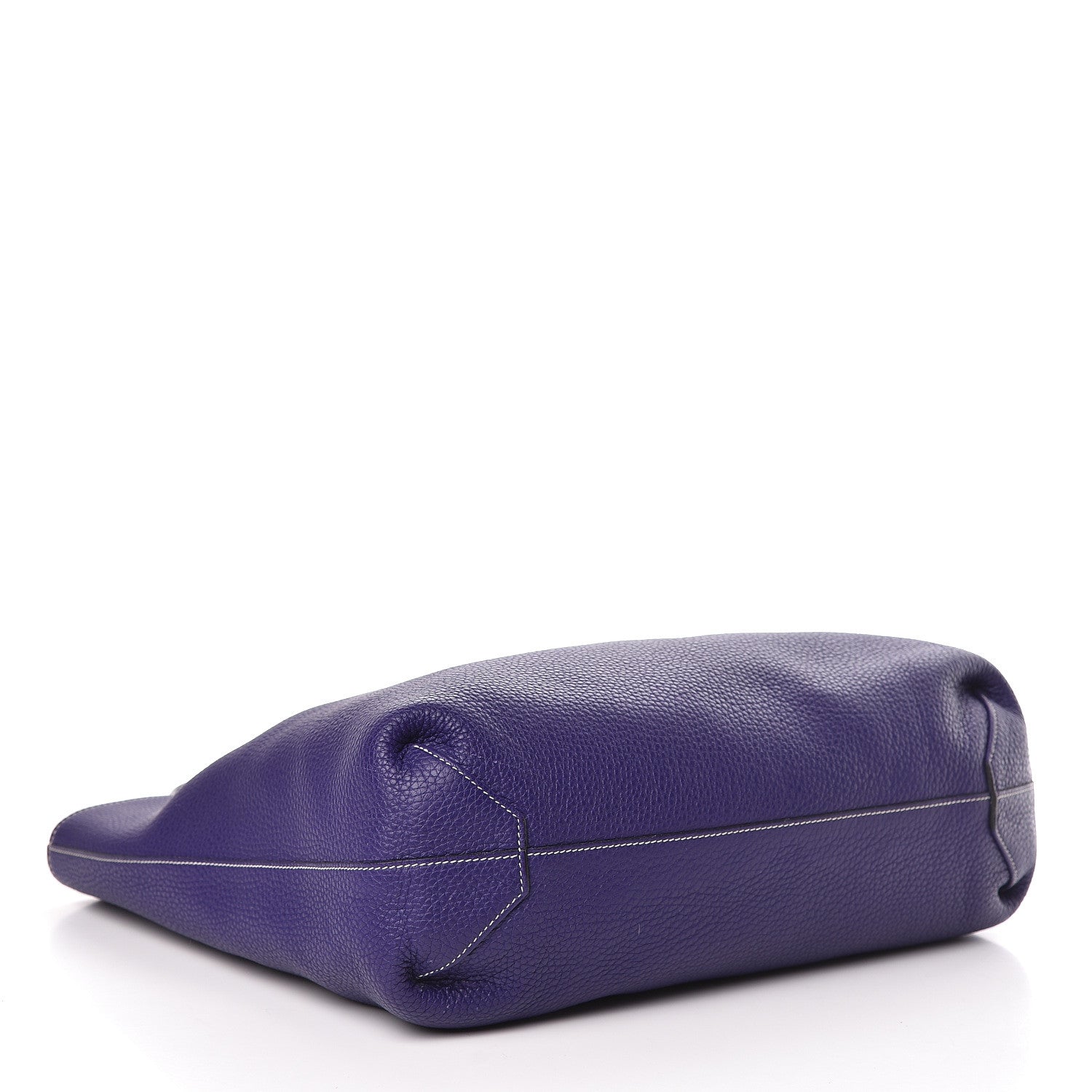 Hermes Taurillon Clemence Double Sens 36 Reversible Tote Iris Bleu De Malte 7 of 20