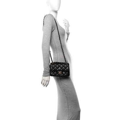 Chanel Grained Lambskin Quilted Mini Flap Black 2 of 11