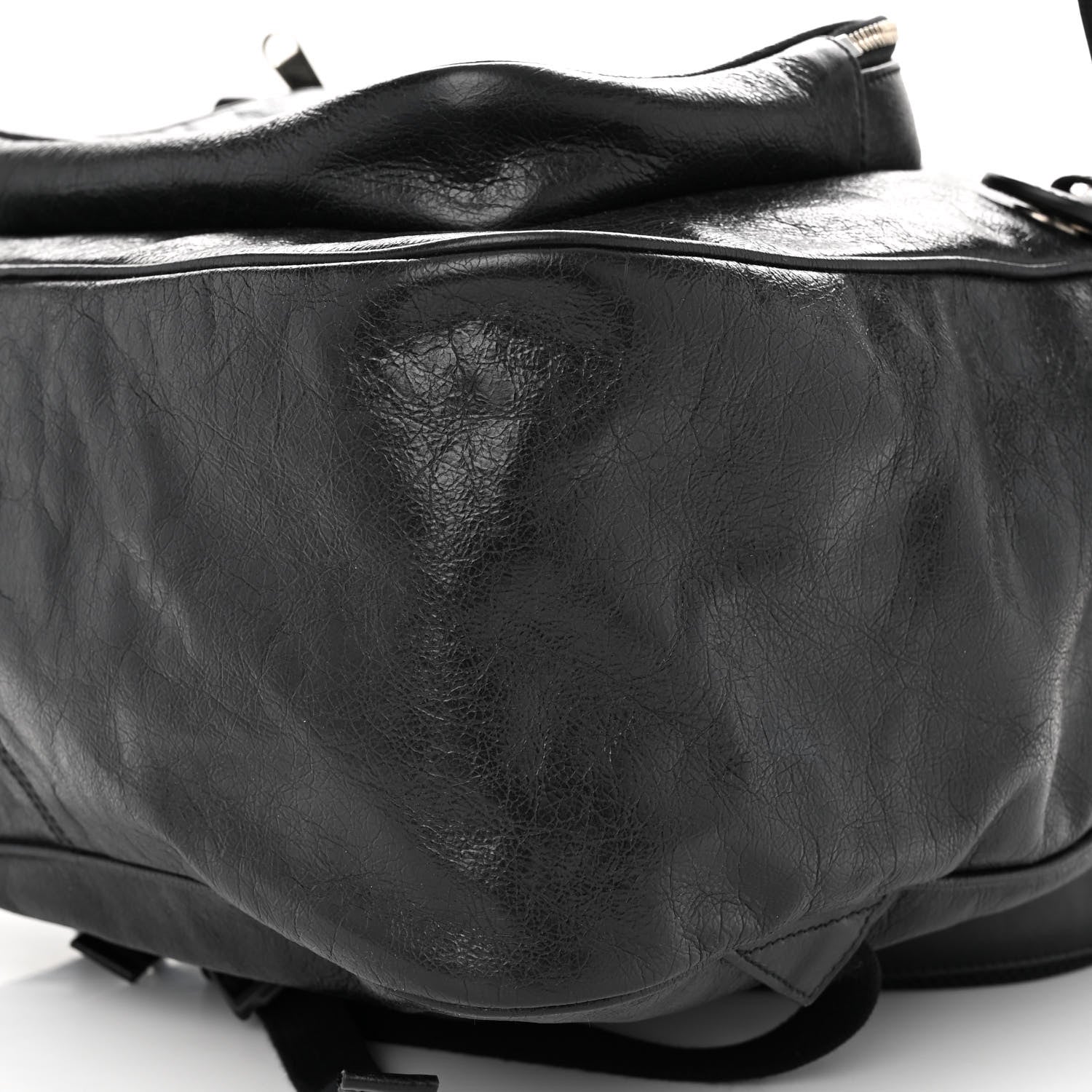 Gucci Fluffy Calfskin Mesh Nylon Medium Morpheus Double Buckle Backpack Black 9 of 9