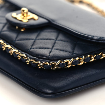 Chanel Lambskin Quilted CC Unchained Crossbody Navy 8 of 8