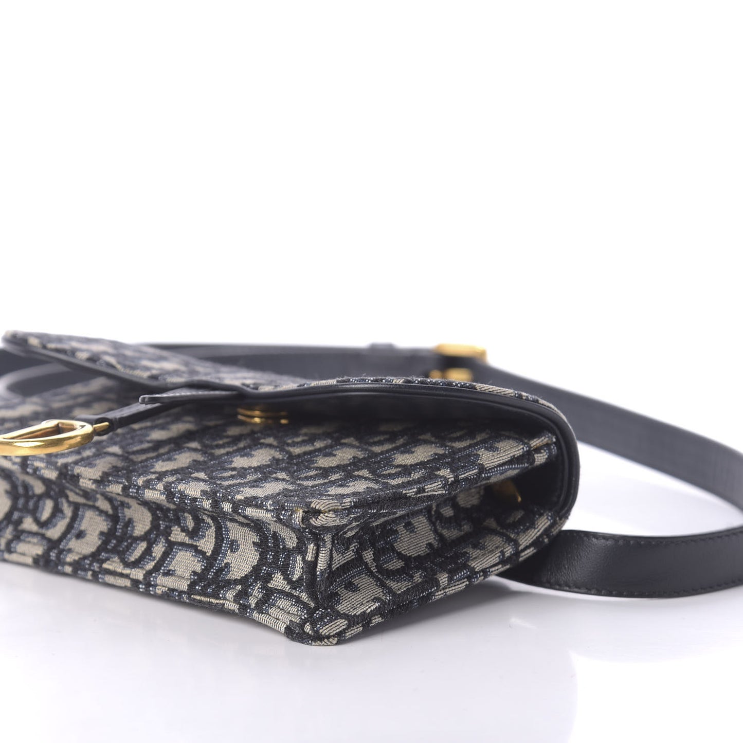 Oblique Saddle Belt Bag Blue