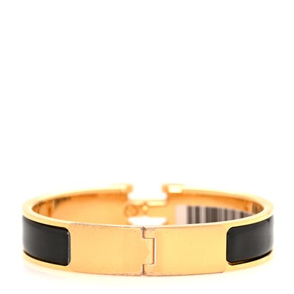 Hermes Enamel Narrow Clic Clac H Bracelet PM Black 3 of 5