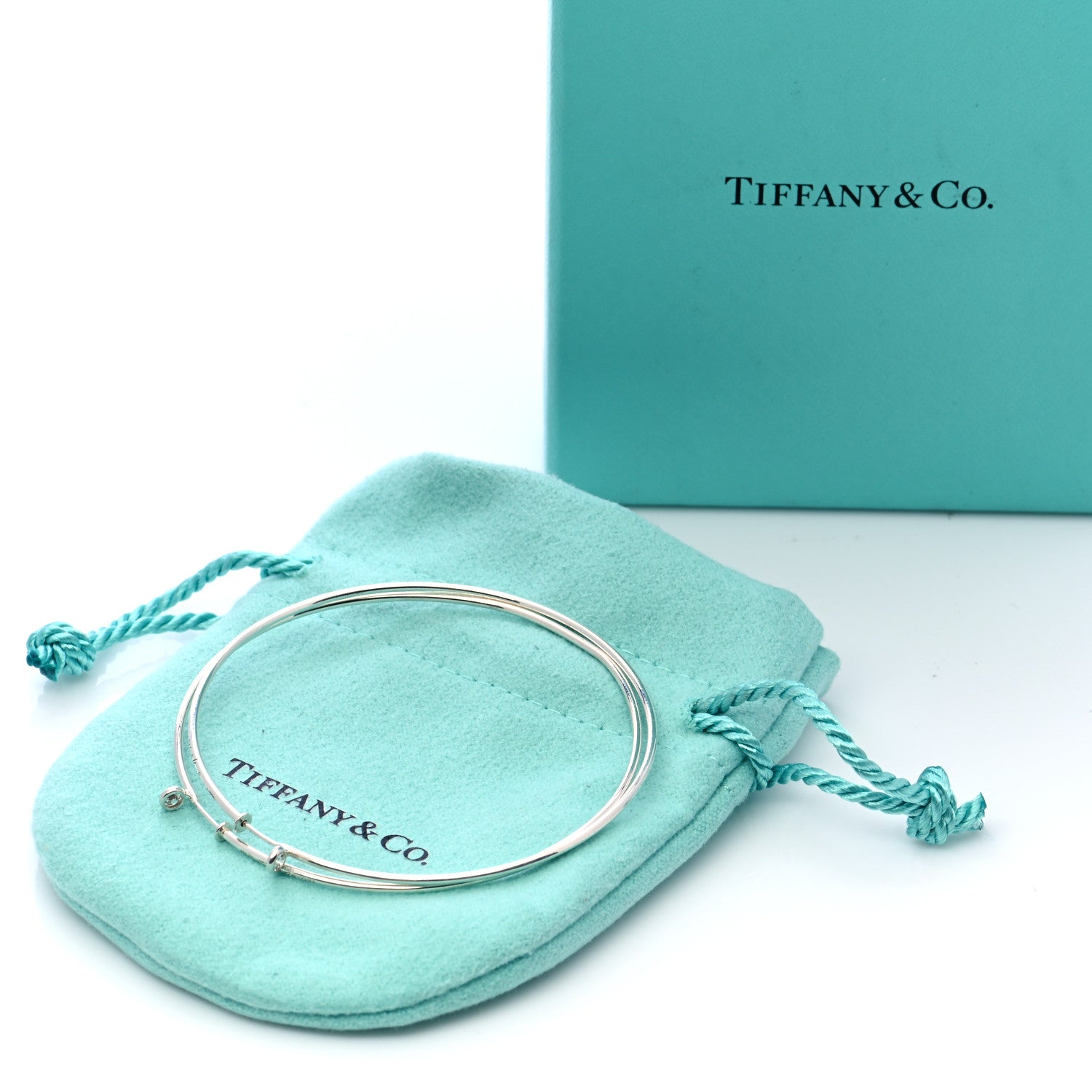 Tiffany Sterling Silver Diamond Large Elsa Peretti Hoop Earrings 7 of 7