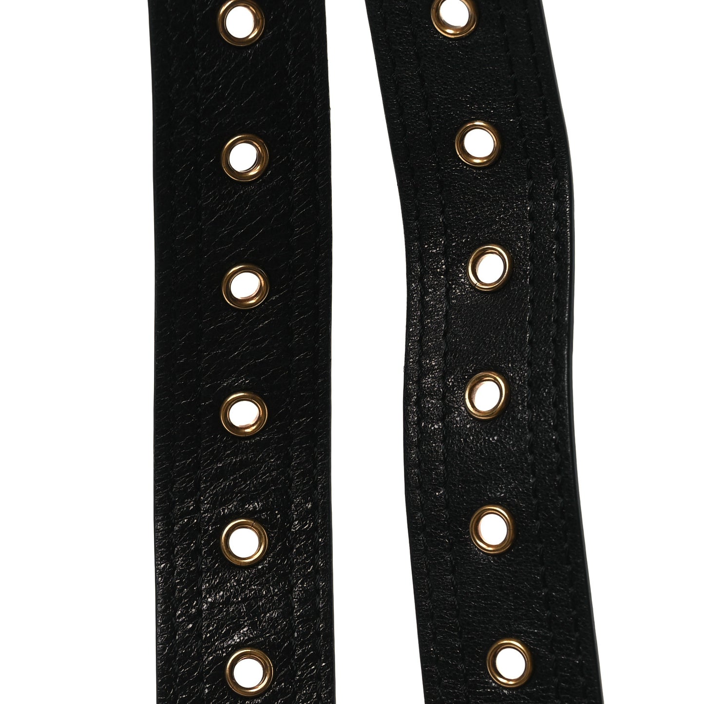 Crinkled Lambskin 135mm Saddle Belt S/M Black