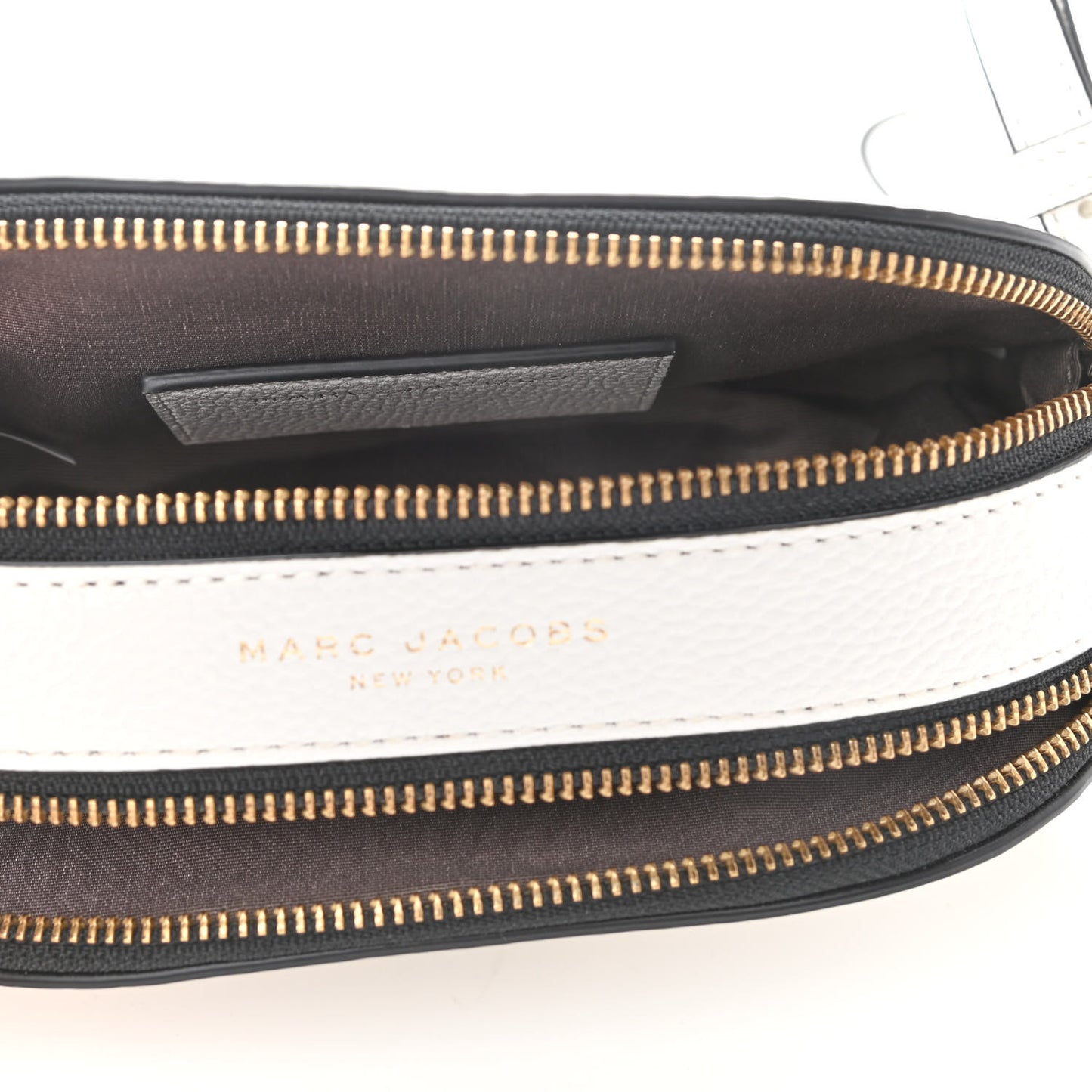 Calfskin Shutter Camera Crossbody Bag White