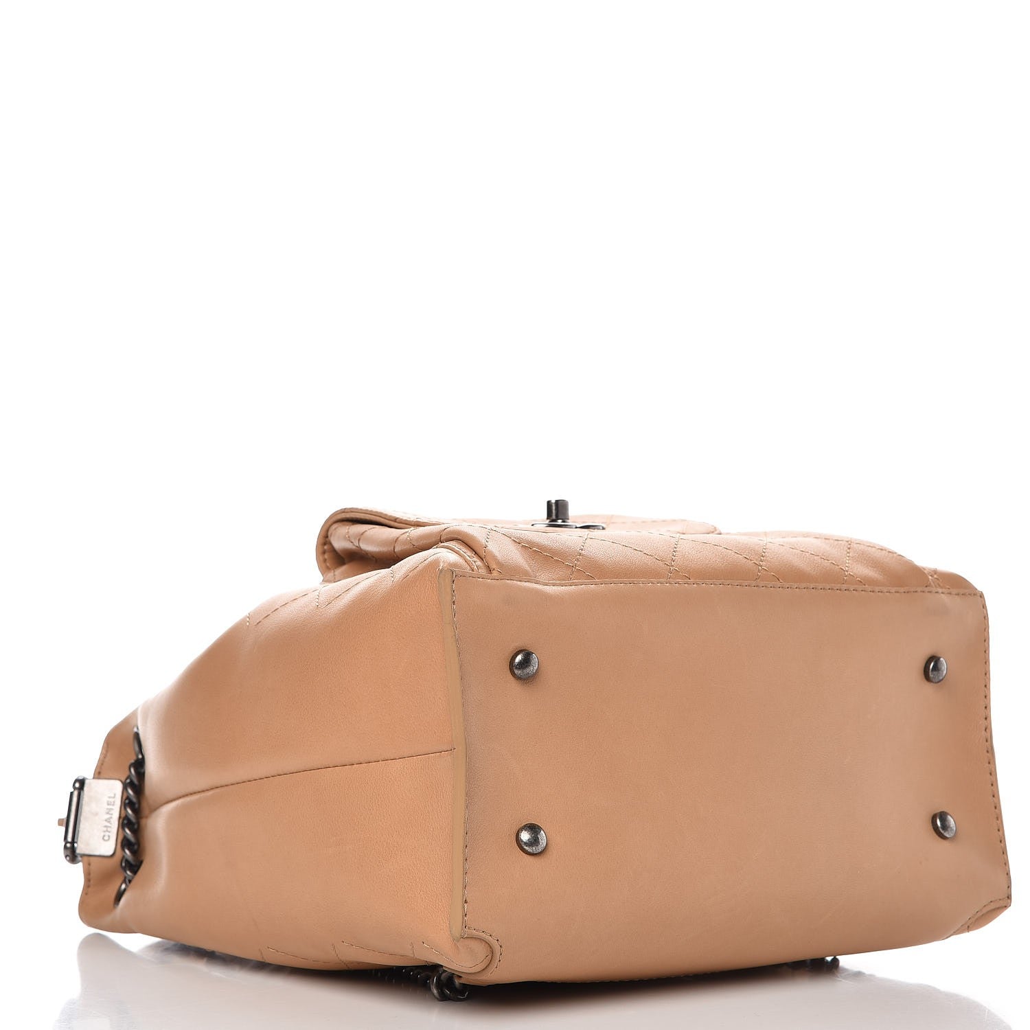 Chanel Calfskin Stitched Medium Urban Luxury Drawstring Backpack Beige 5 of 11