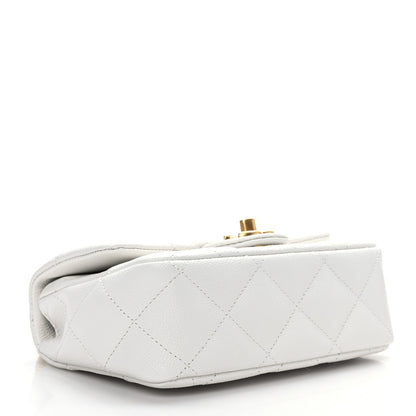 Chanel Caviar Quilted Mini Sweetheart Flap White 4 of 9