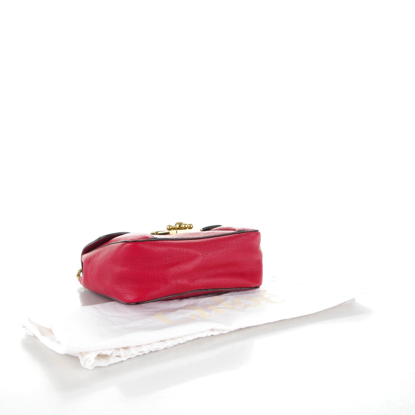 Goatskin Small Elsie Shoulder Bag Red