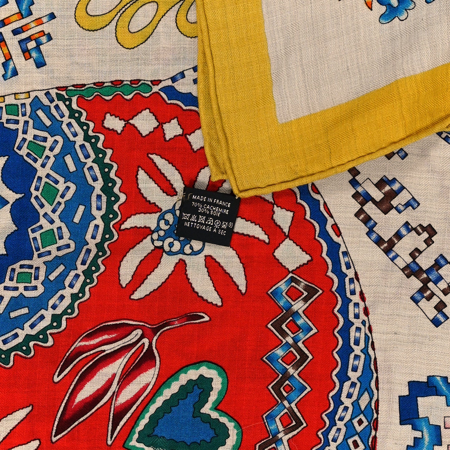 Cashmere Silk En Attendant Ulysse Shawl 140 Naturel Jaune D'Or