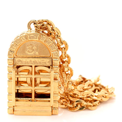 Chanel Metal 31 Rue Cambon Door Long Necklace Gold 7 of 8