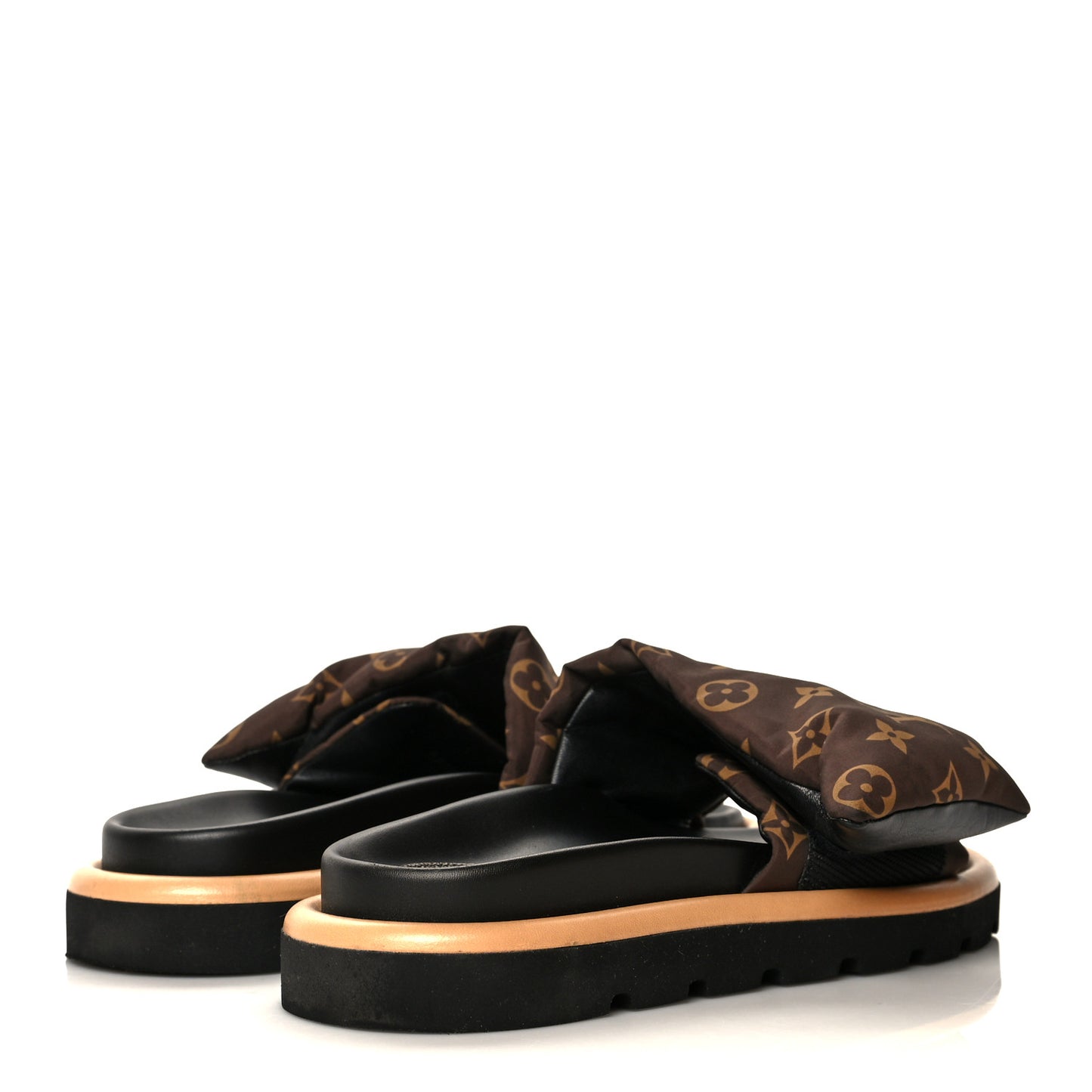 Nylon Monogram Pool Pillow Comfort Mule 40 Cacao Brown