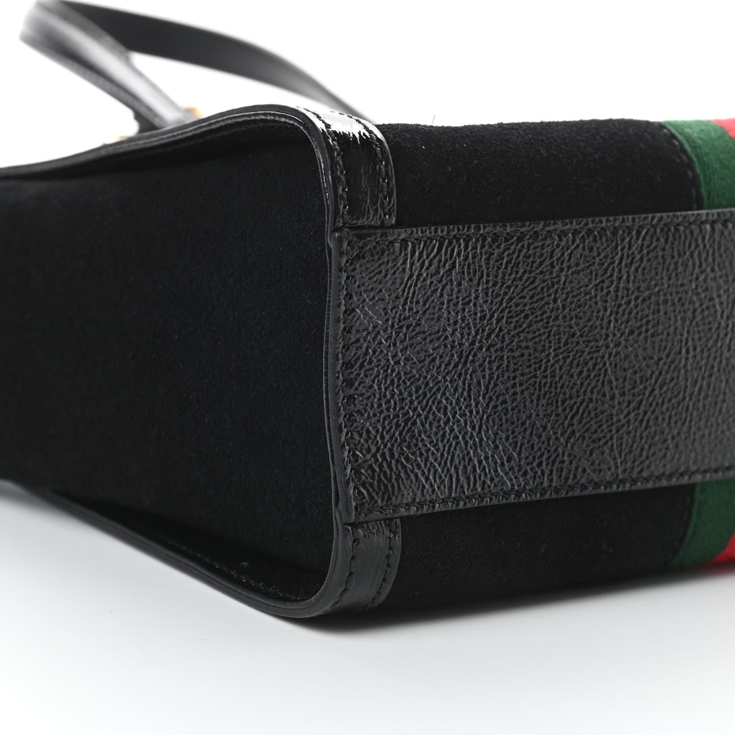 Gucci Suede Patent GG Web Small Ophidia Tote Bag Black 9 of 12