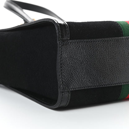 Gucci Suede Patent GG Web Small Ophidia Tote Bag Black 9 of 12