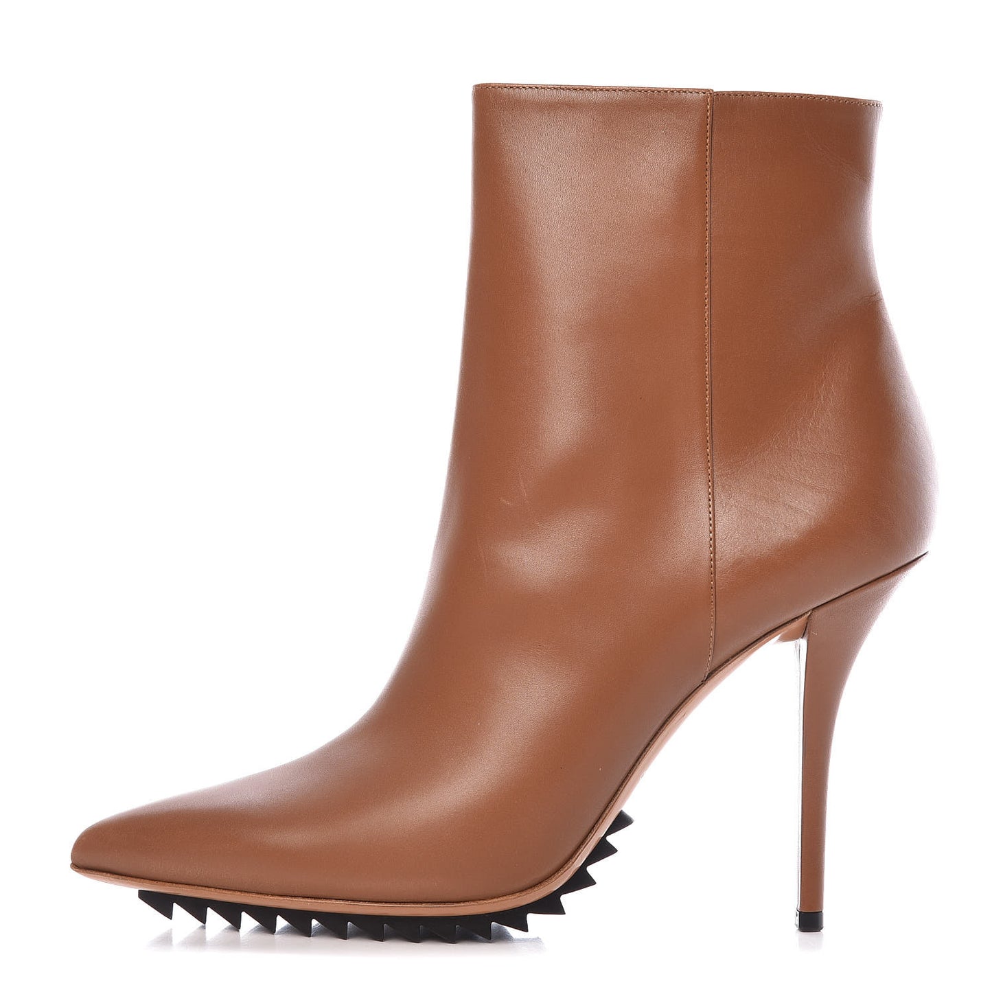 Calfskin Strettoia Ankle Bootie 39.5 Caramel