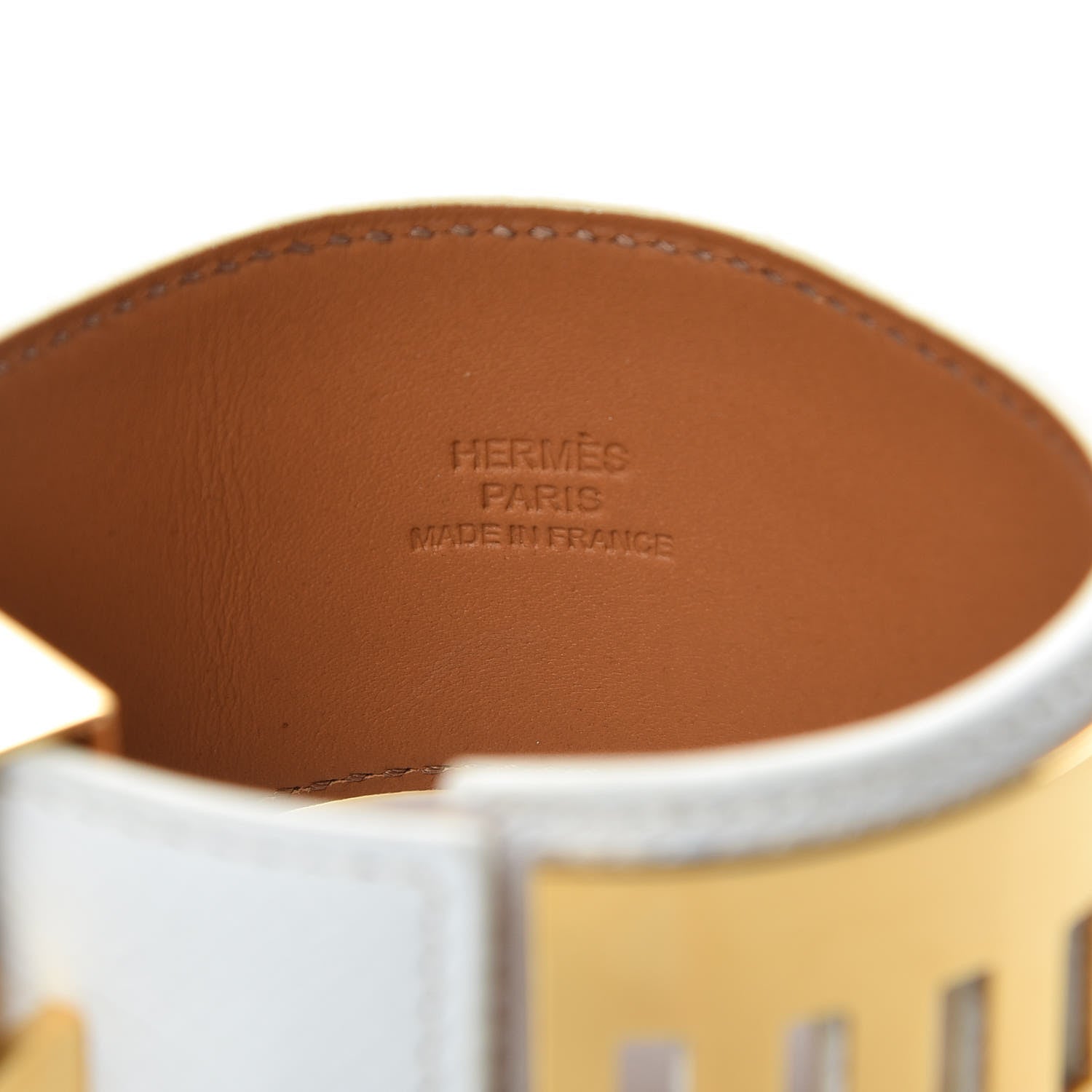 Hermes Epsom Collier de Chien CDC Bracelet S White 5 of 6