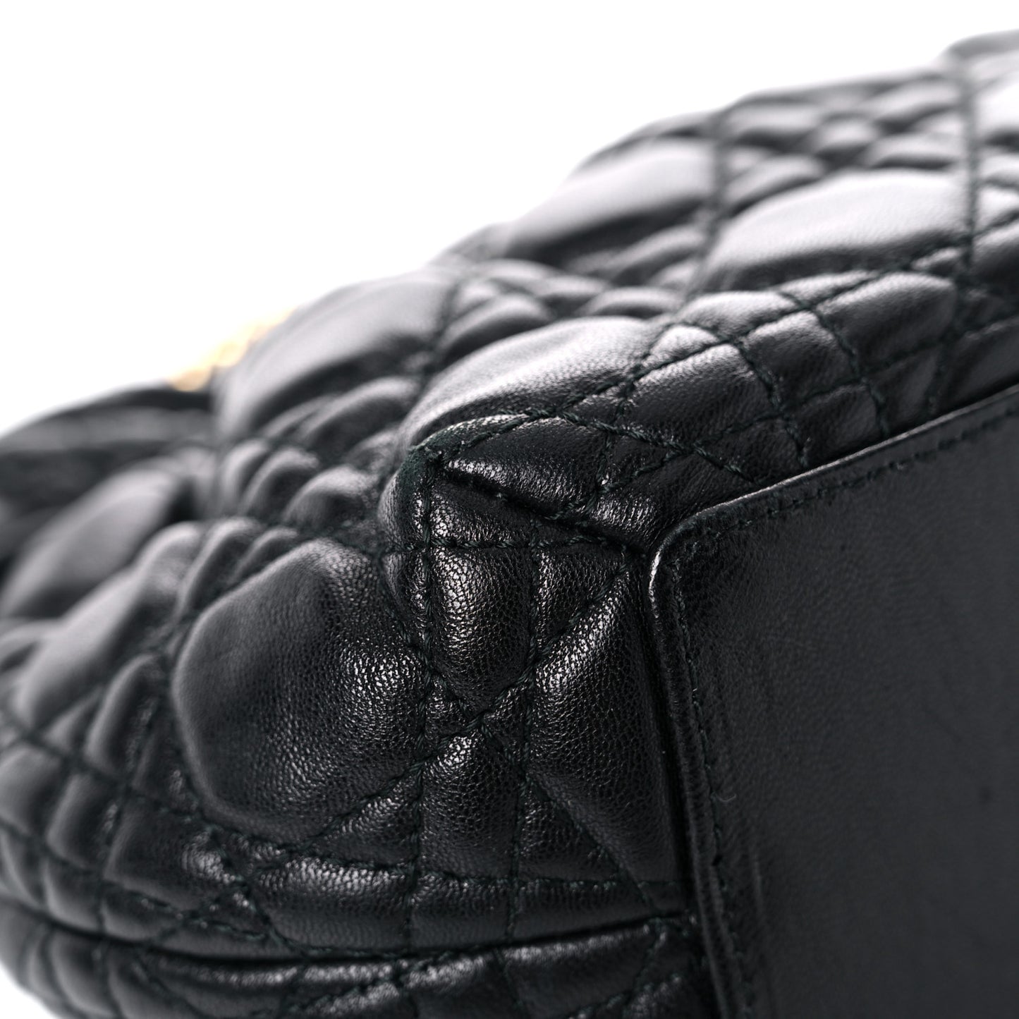 Lambskin Cannage Dior Soft Shoulder Bag Black