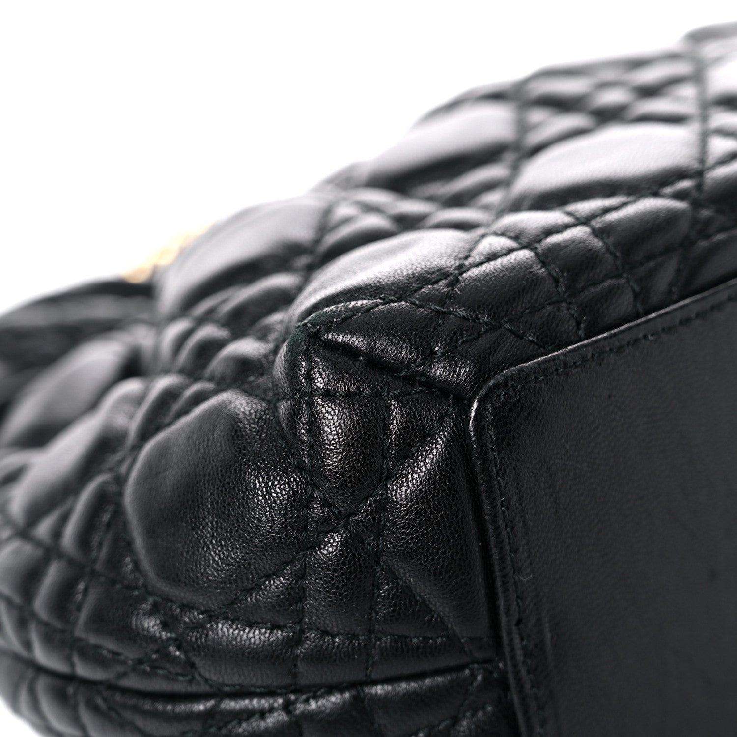 Christian Dior Lambskin Cannage Dior Soft Shoulder Bag Black 10 of 16