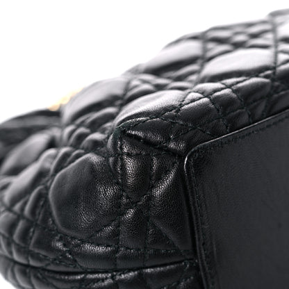 Christian Dior Lambskin Cannage Dior Soft Shoulder Bag Black 10 of 16
