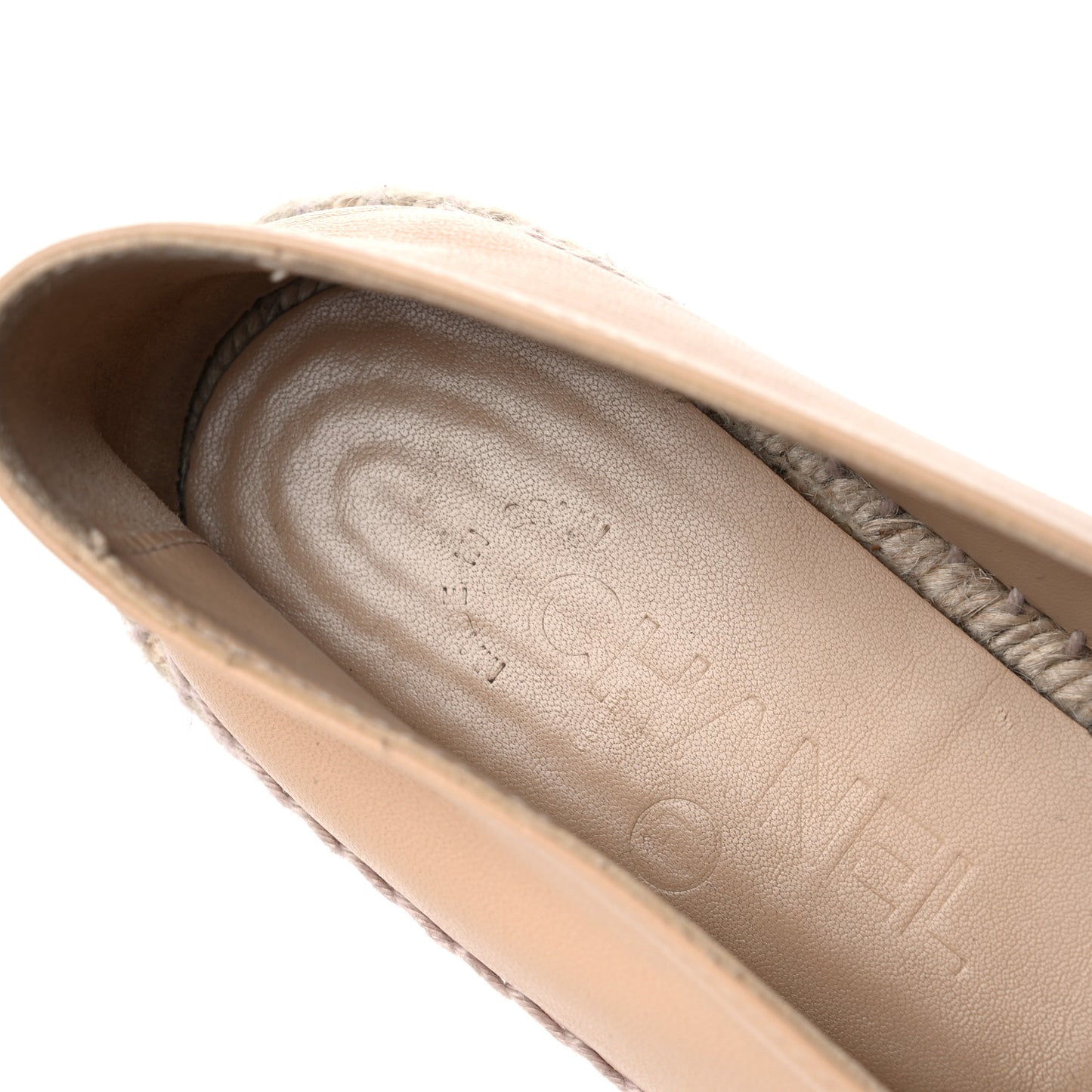 Lambskin CC Espadrilles 39 Beige Black