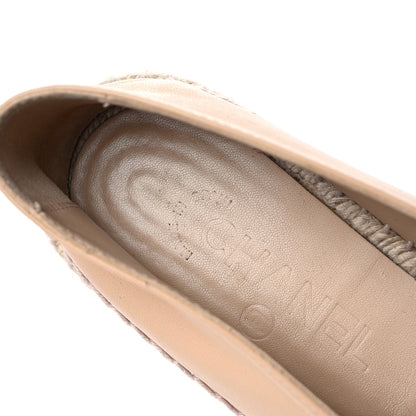 Chanel Lambskin CC Espadrilles 39 Beige Black 12 of 12