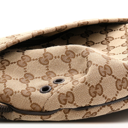 Gucci Monogram Large Belt Bag Beige Dark Brown 7 of 8