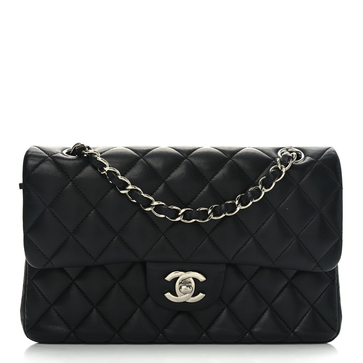 Chanel Lambskin Quilted Small Double Flap Black 1 of 10