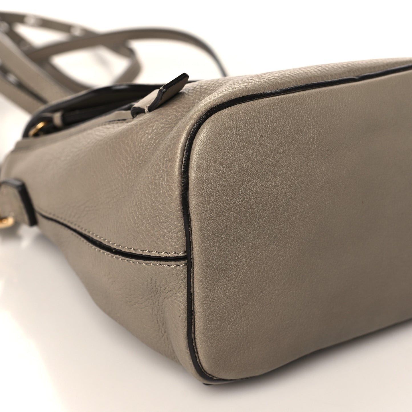 Suede Calfskin Mini Faye Backpack Motty Grey