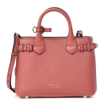 Burberry Grainy Calfskin House Check Small Banner Tote Cinnamon Red 1 of 9