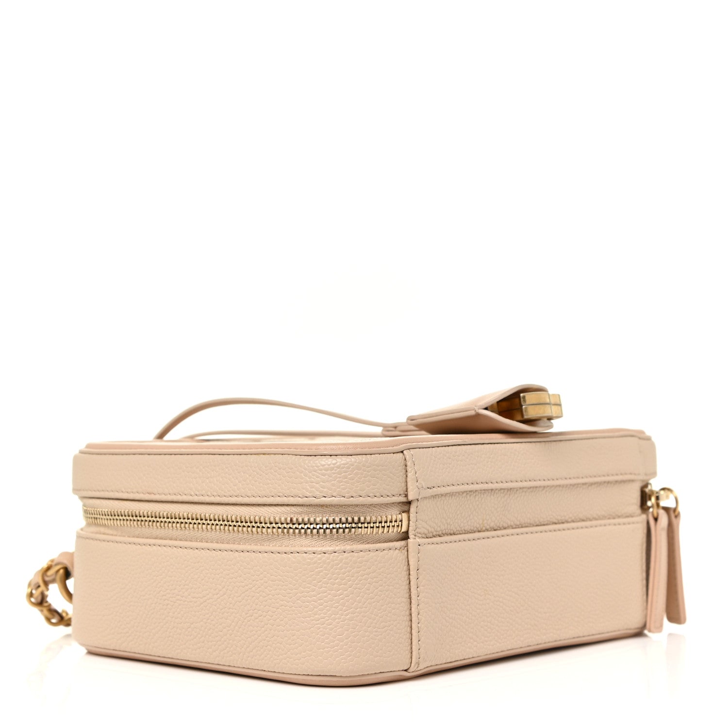 Chanel Caviar Quilted Medium CC Filigree Vanity Case Beige 4 of 11