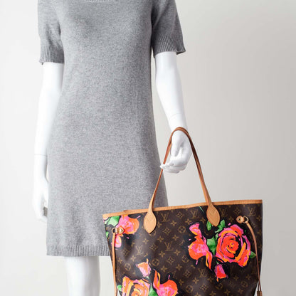 Louis Vuitton Monogram Roses Neverfull MM 2 of 9