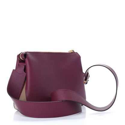 Burberry Soft Grain Calfskin House Check Small Helmsley Crossbody Dark Plum 2 of 7