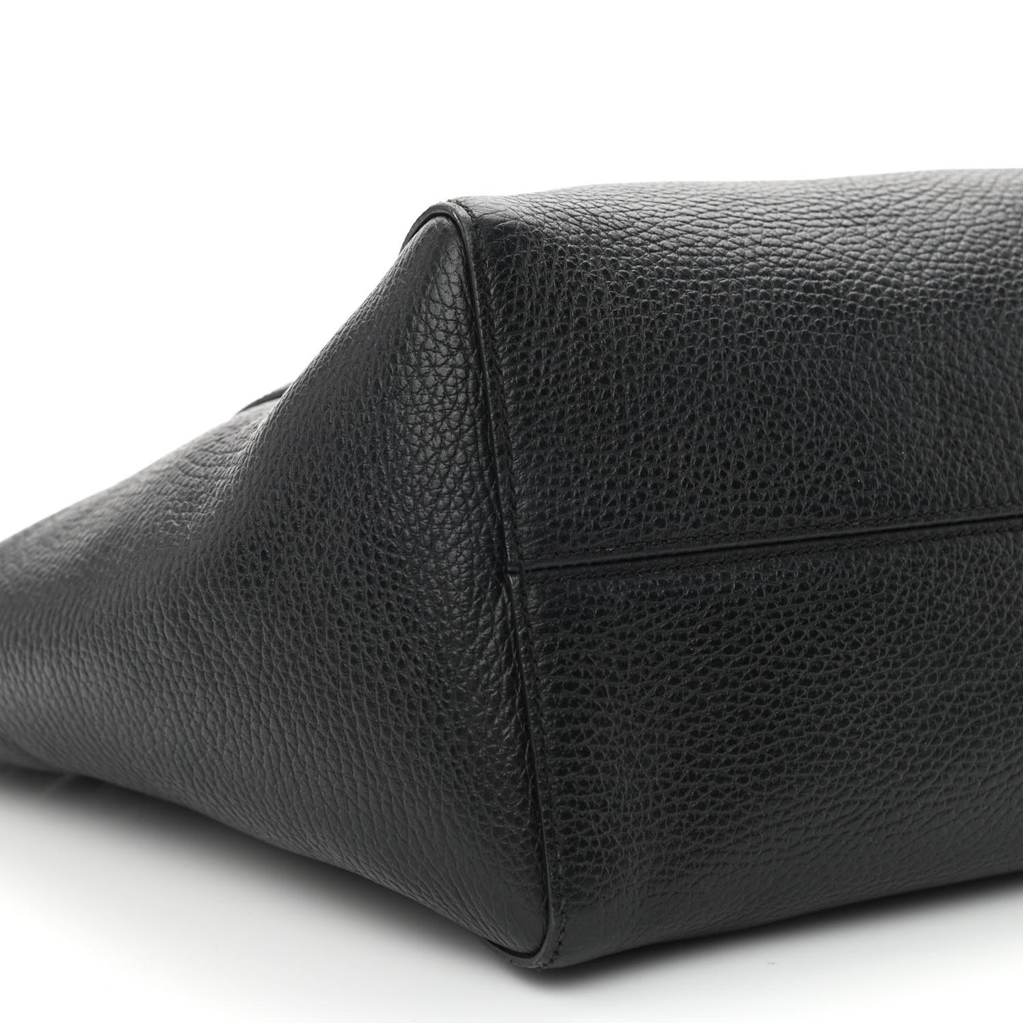 Pebbled Calfskin Small Swing Tote Black