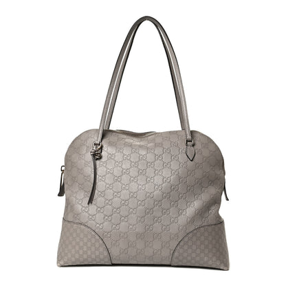 Gucci Guccissima Medium Bree Shoulder Bag Storm Grey 1 of 11
