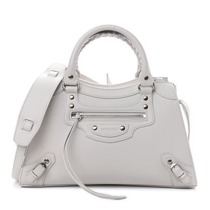 Balenciaga Grained Calfskin Neo Classic Silver Hardware S City Chalky White 1 of 9