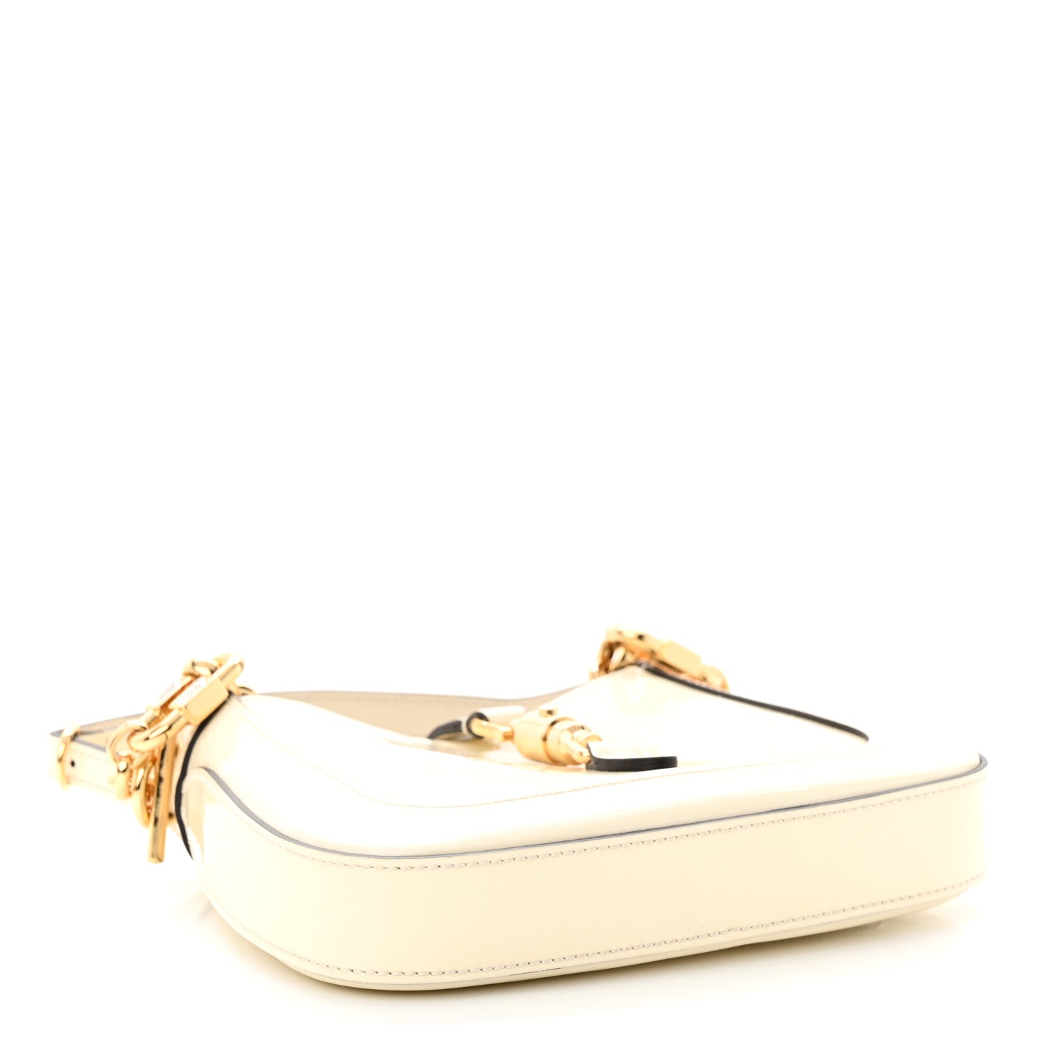 Gucci Patent Mini Jackie 1961 Crystal Hobo Mystic White 4 of 12