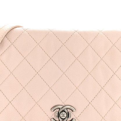Chanel Calfskin Quilted Couture Messenger Light Pink 8 of 14