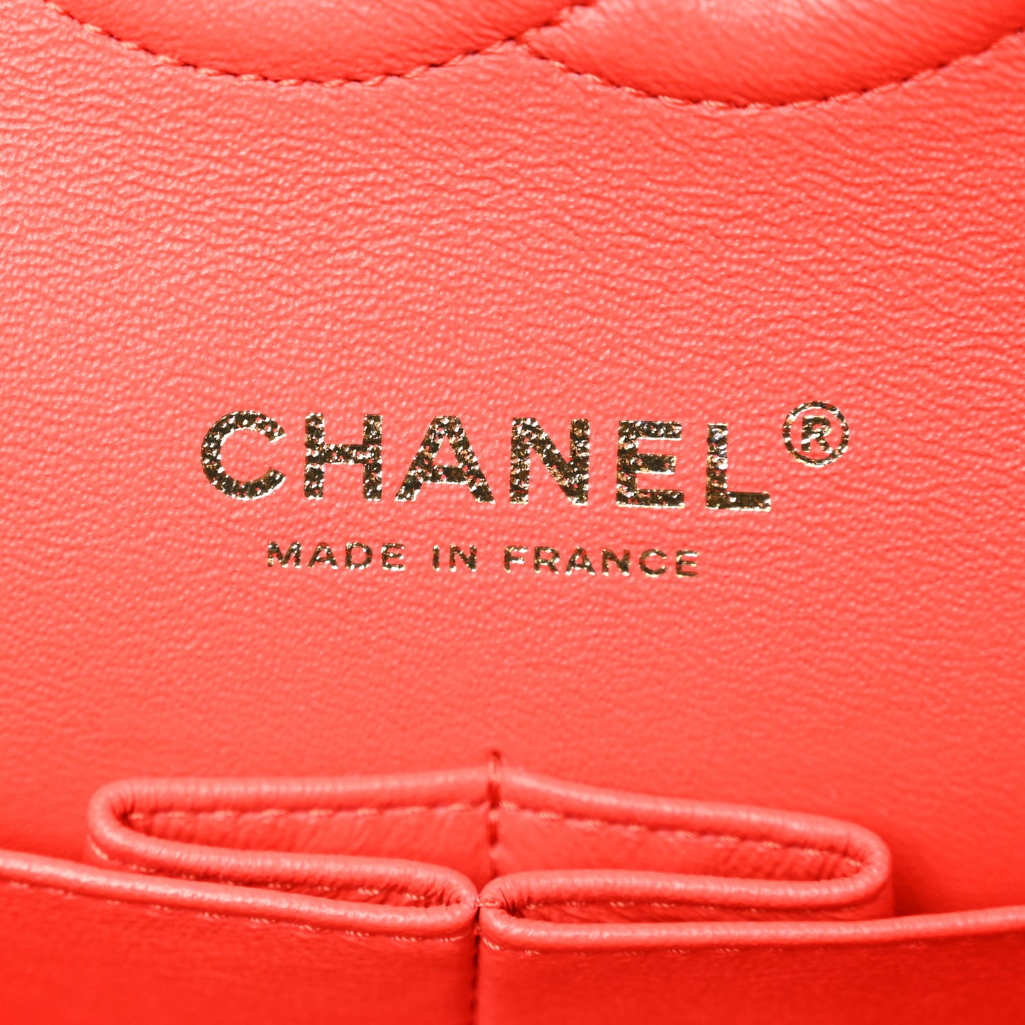 Lambskin Quilted Medium Double Flap Red
