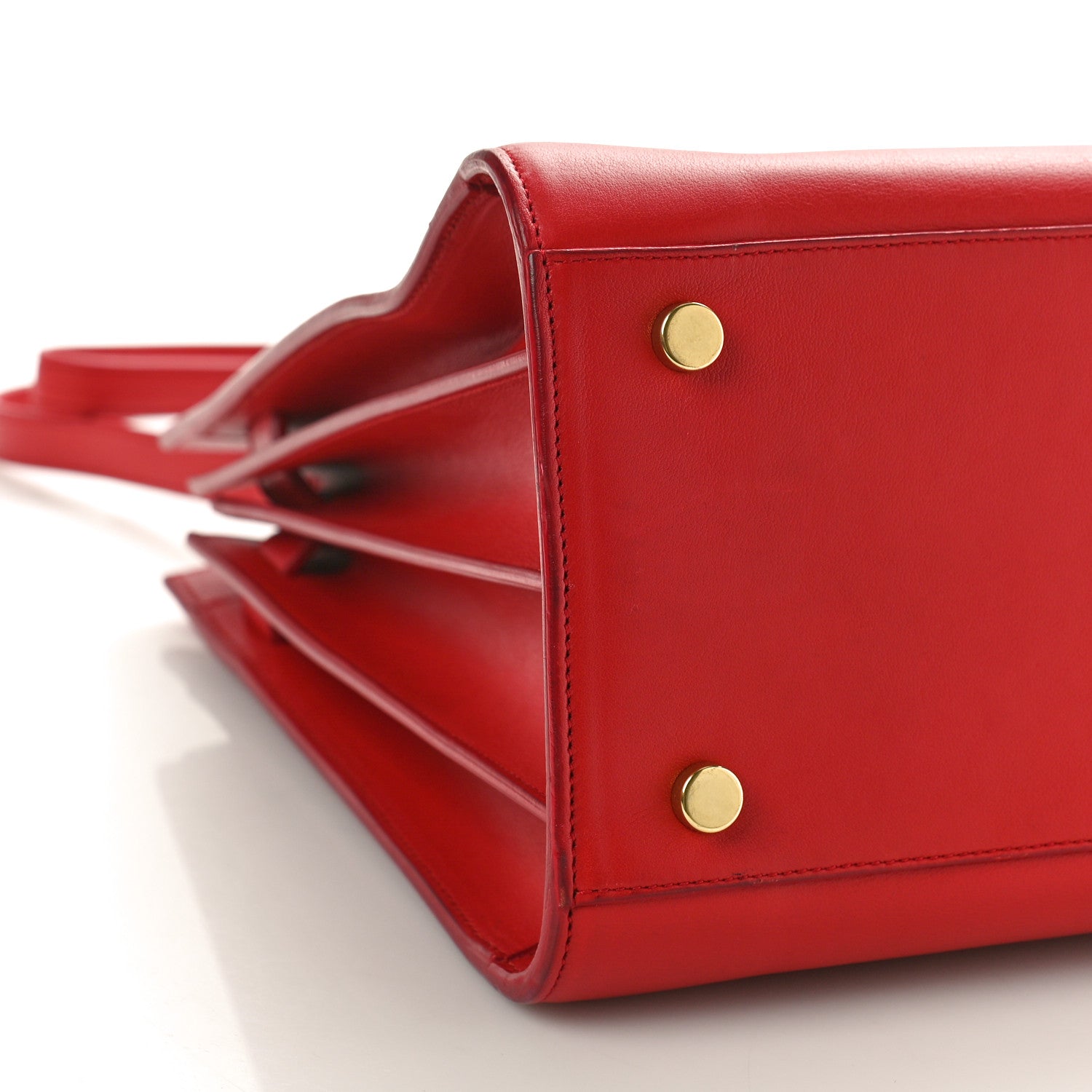 Saint Laurent Calfskin Small Sac De Jour Lipstick Red 8 of 11
