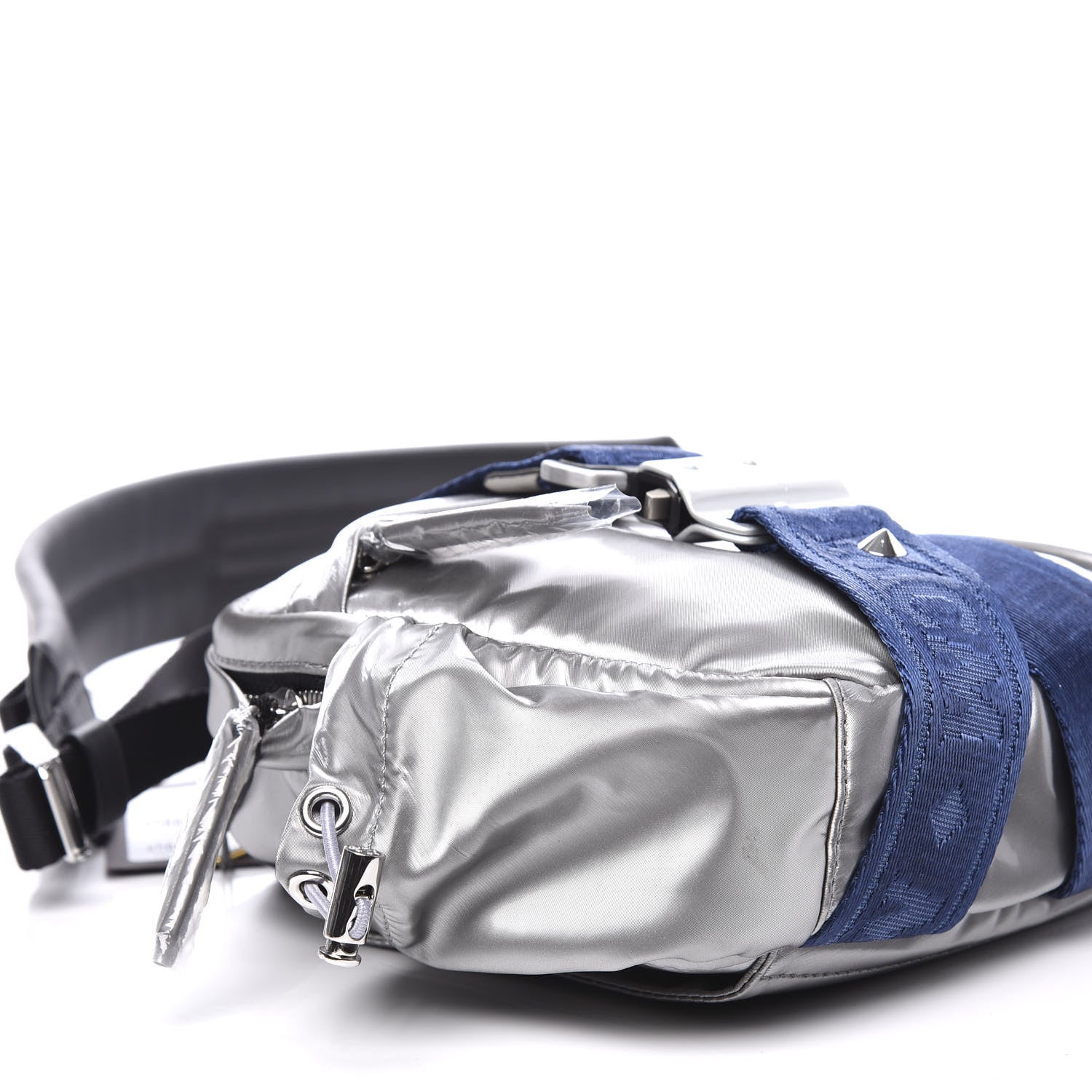 MCM Metallic Nylon Jemison Crossbody Silver 5 of 10