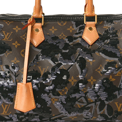 Louis Vuitton Monogram Fleur De Jais Sequins Speedy 30 7 of 11