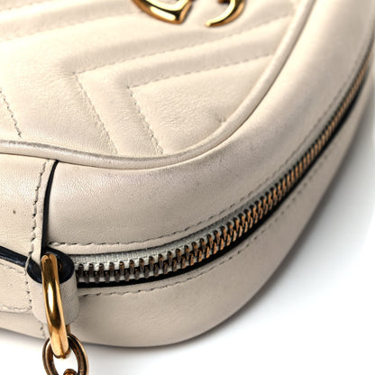 Gucci Calfskin Matelasse Mini GG Marmont Chain Shoulder Bag White 8 of 8
