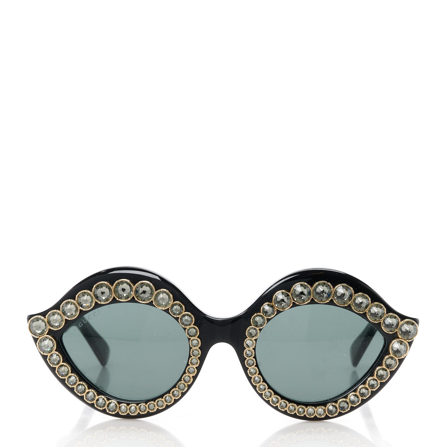 Acetate Crystal Studded Cat Eye Sunglasses GG3867/S Black