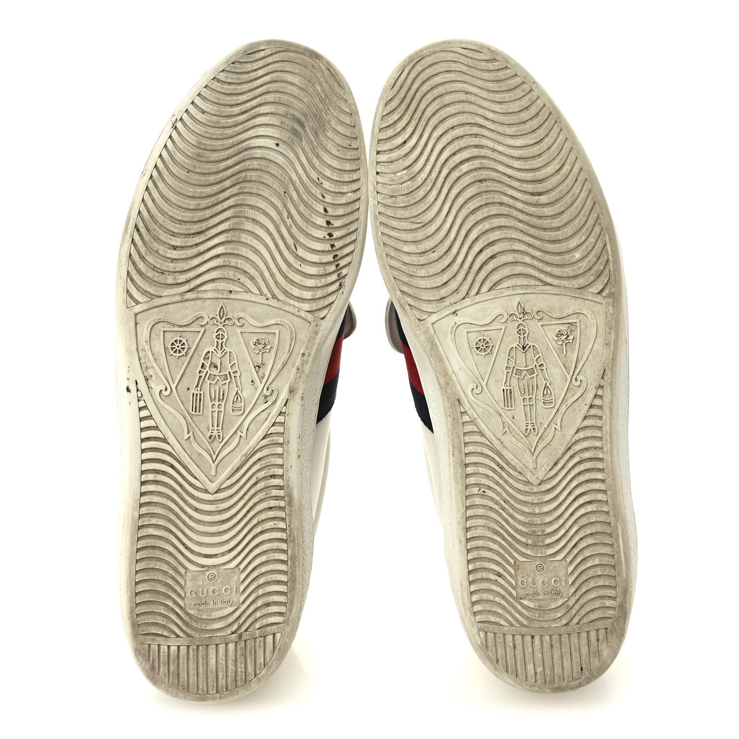 Gucci Calfskin Ayers Web Blind for Love Embroidered Mens Ace Sneakers 10 White 6 of 9