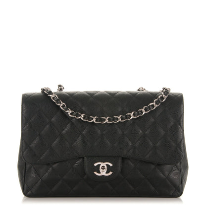 Chanel Caviar Quilted Jumbo Single Flap Black 1 of 7