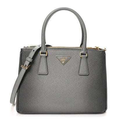Prada Saffiano Ombre Small Galleria Double Zip Tote Gradient Slate Grey 1 of 9