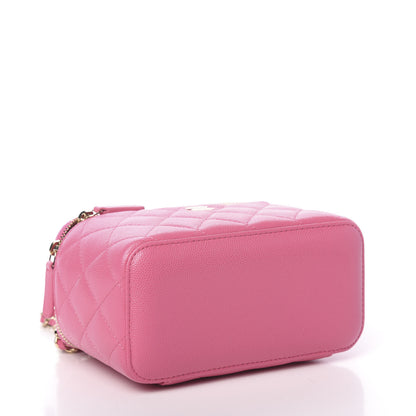Chanel Caviar Quilted Small Vanity Case With Chain Pink 5 of 11