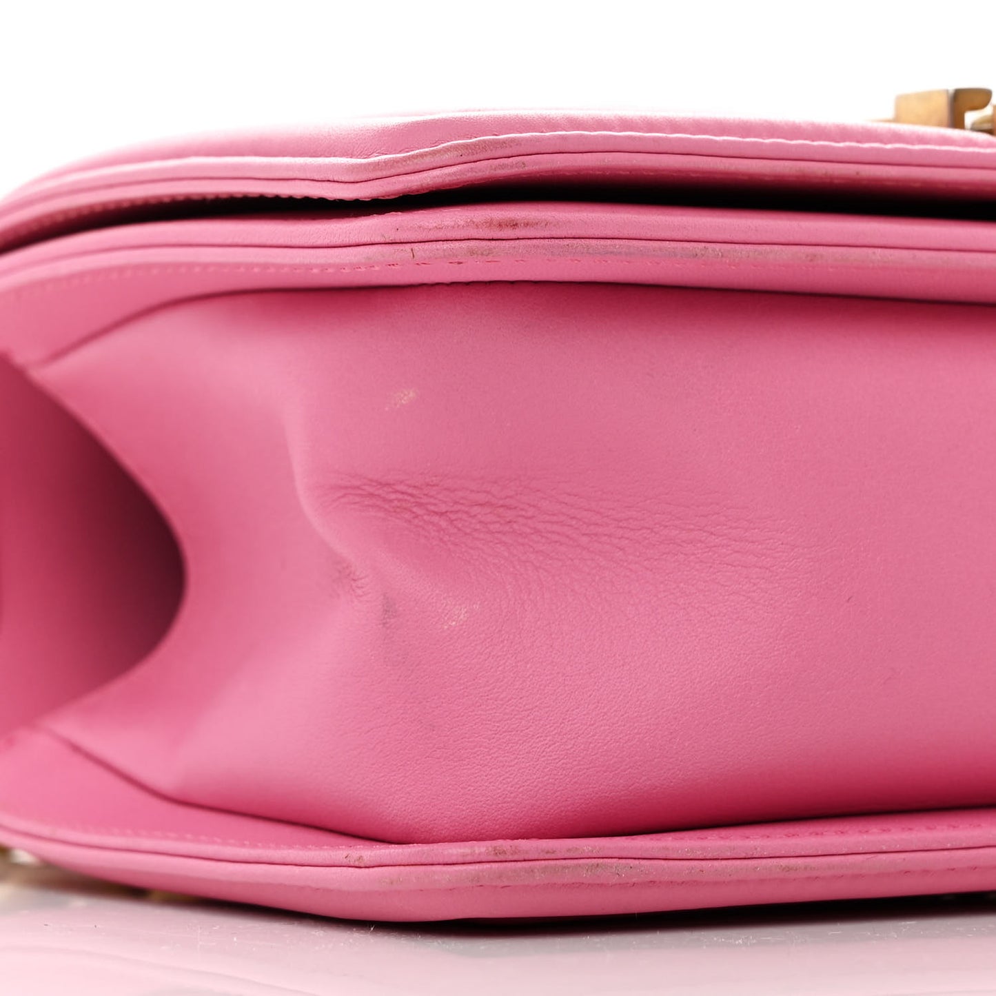 Calfskin Quilted Small Boy Flap Pink
