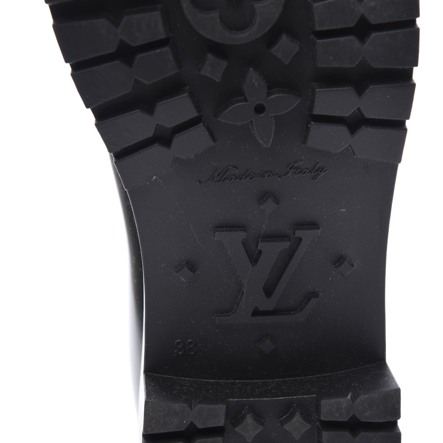 Louis Vuitton Rubber Embossed Monogram Splash Rain Boots 38 Black 7 of 8