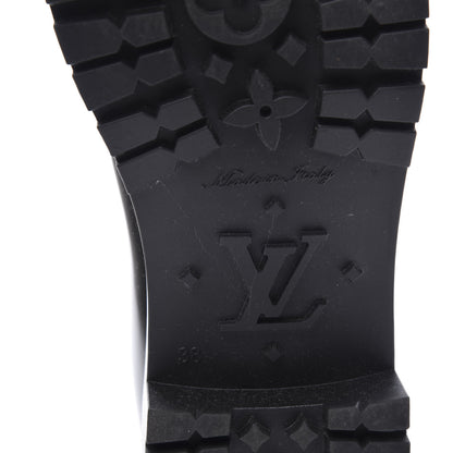 Louis Vuitton Rubber Embossed Monogram Splash Rain Boots 38 Black 7 of 8