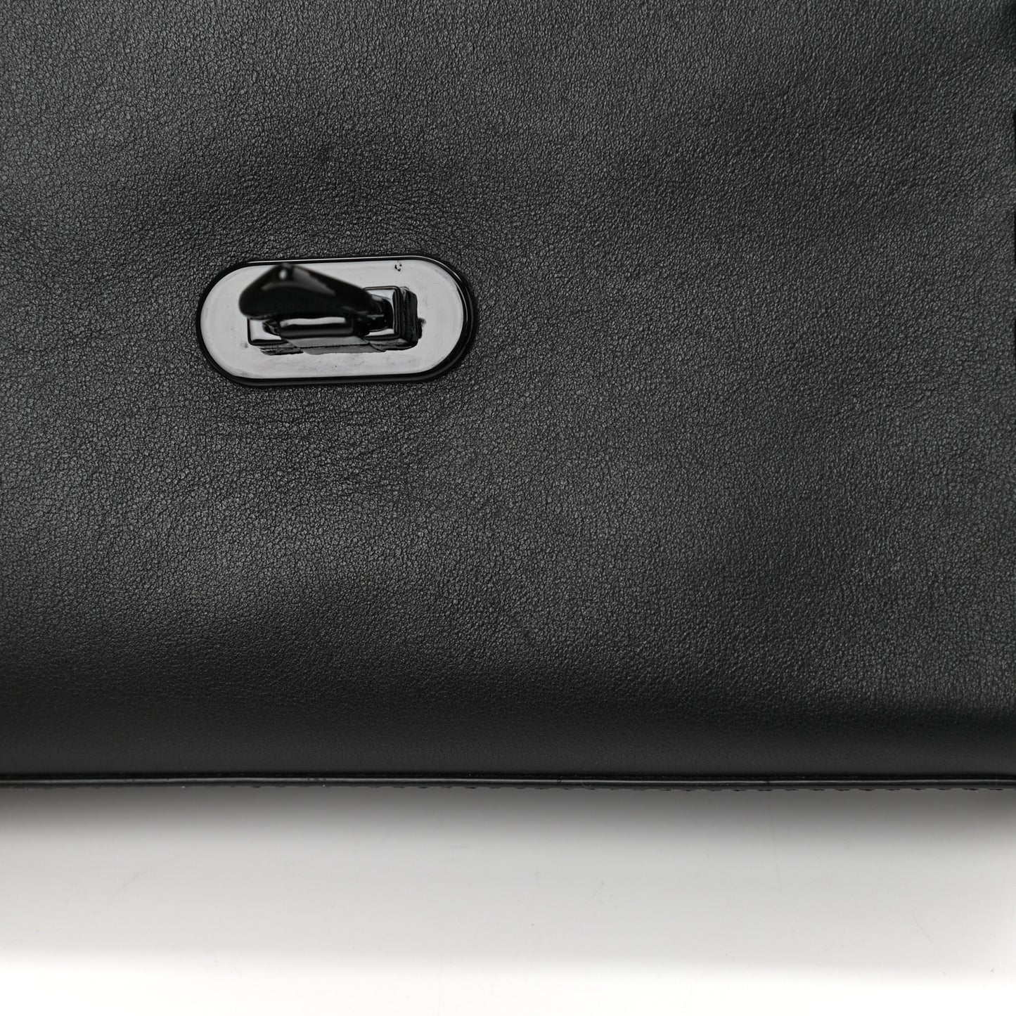 Vitello Monochrome Medium Rockstud Flip Lock Crossbody Bag Black